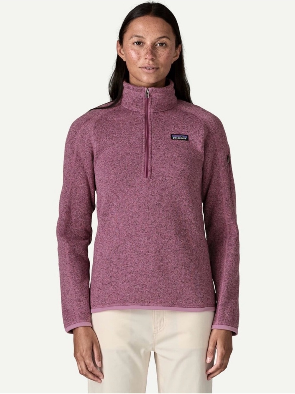 Patagonia Women's Half-Zip Fleece - Dusty Rose Heather, sz M EUC